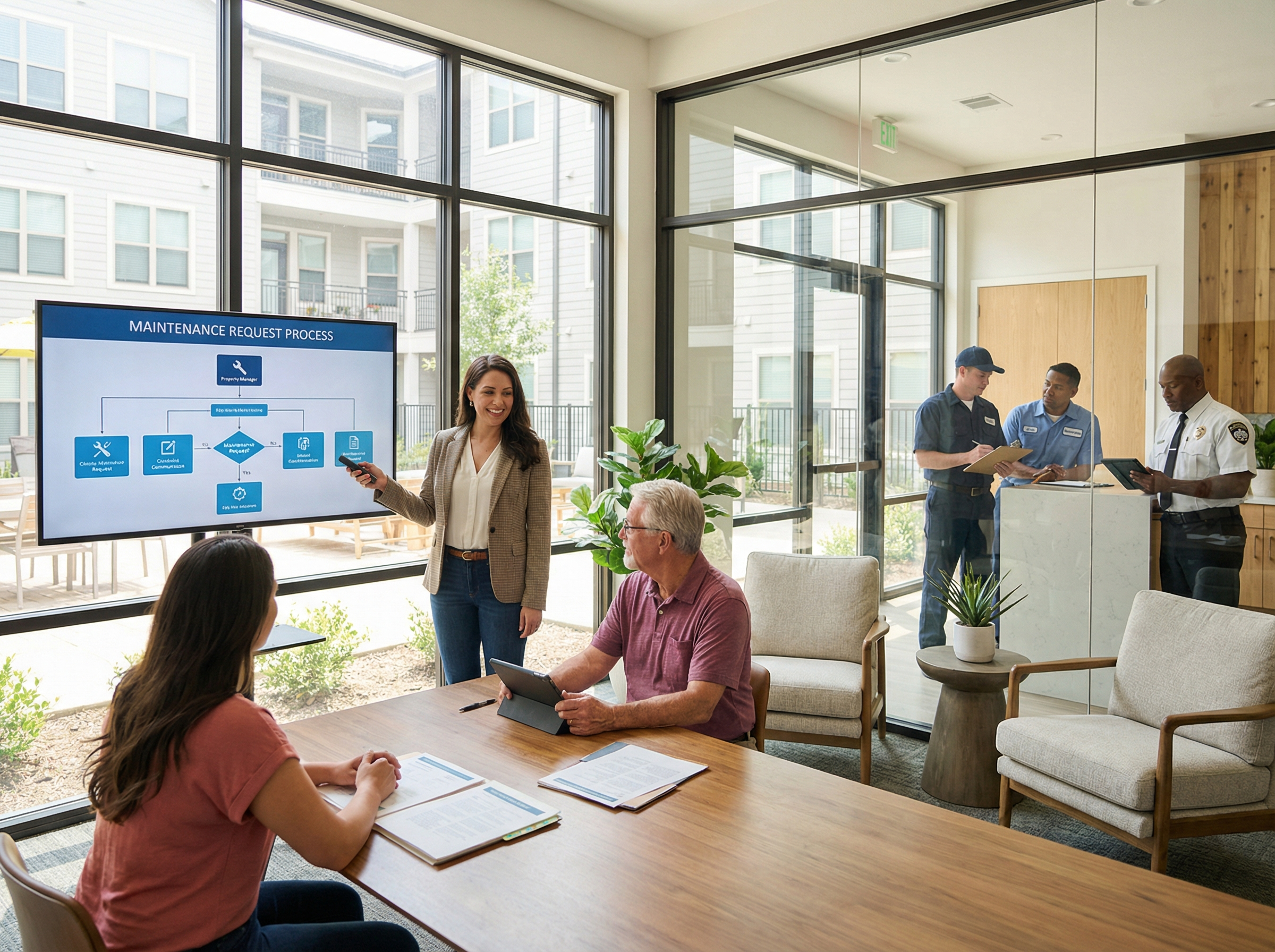 Enhancing Resident Experience: Tenant Education and Building High-Performance Services Teams in Apartment Communities 2 Team of maintenance and service staff following SOP checklists in an apartment community