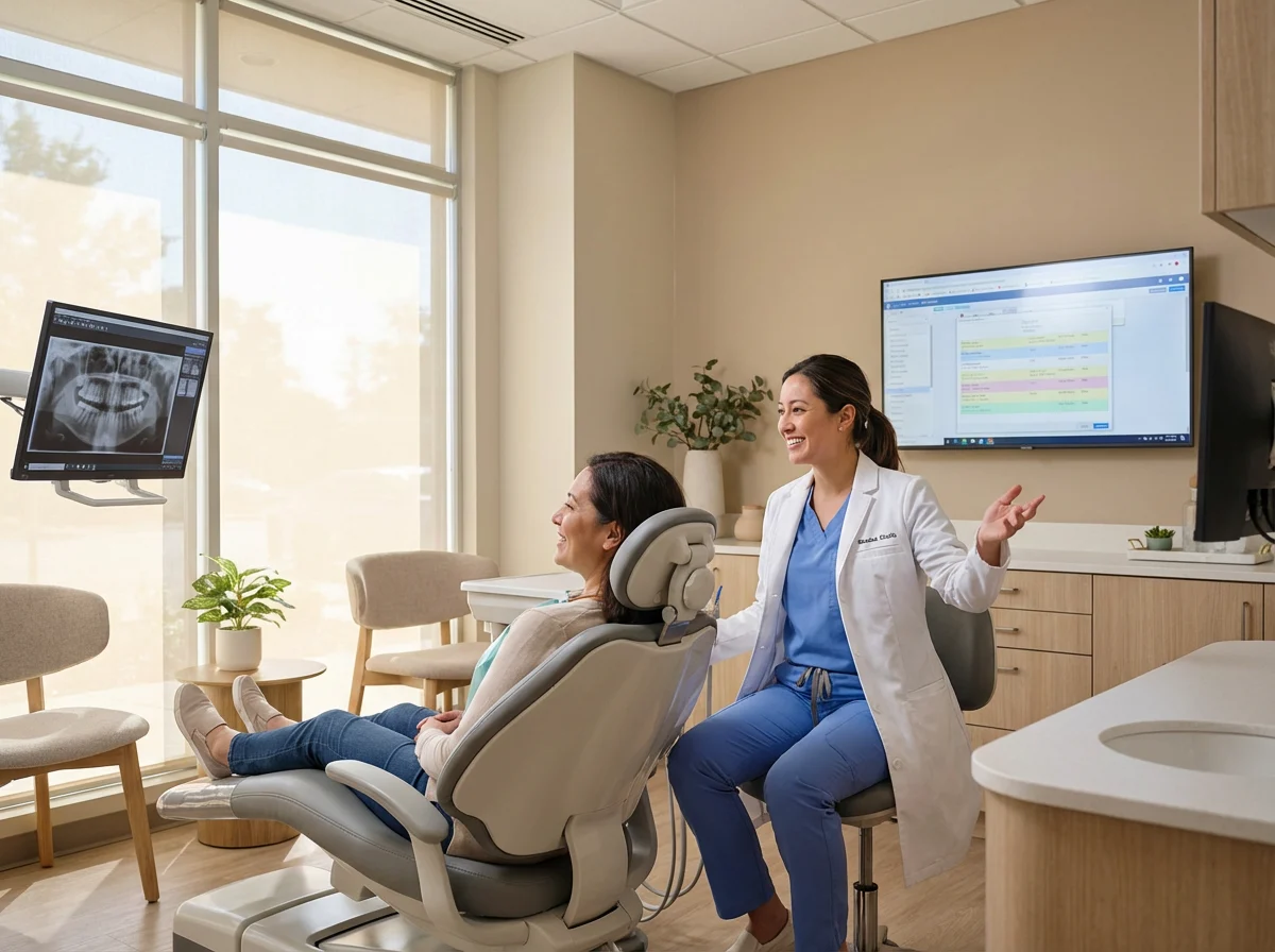 Dentist in Houston using advanced digital x-rays and tools