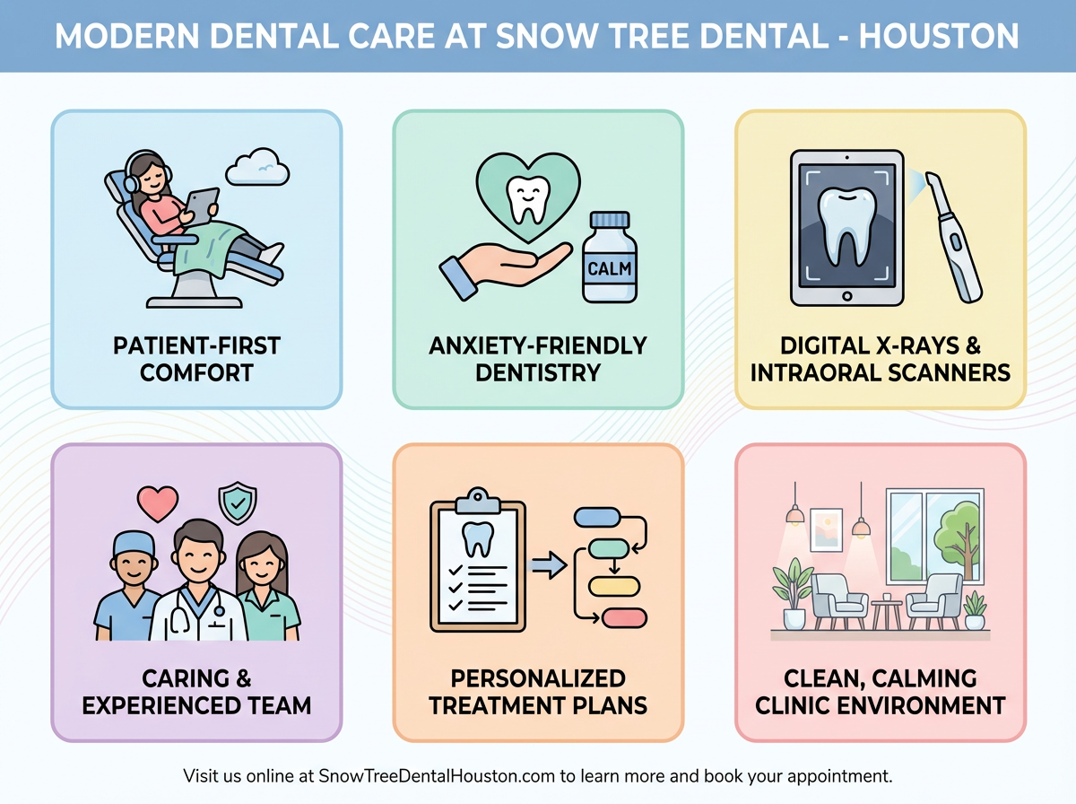 Modern dental clinic in Houston focused on patient comfort