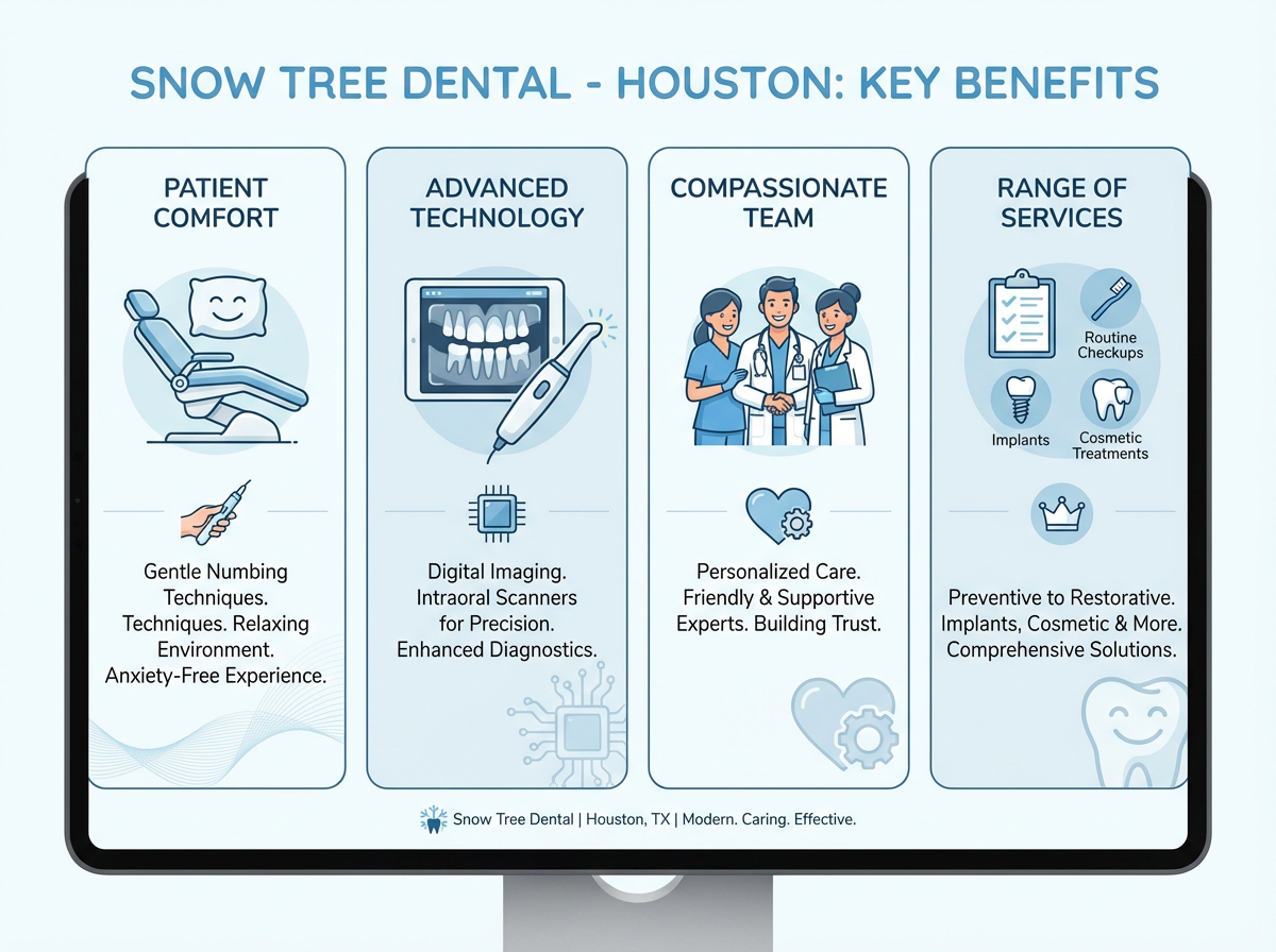 Modern dental clinic in Houston focused on patient comfort