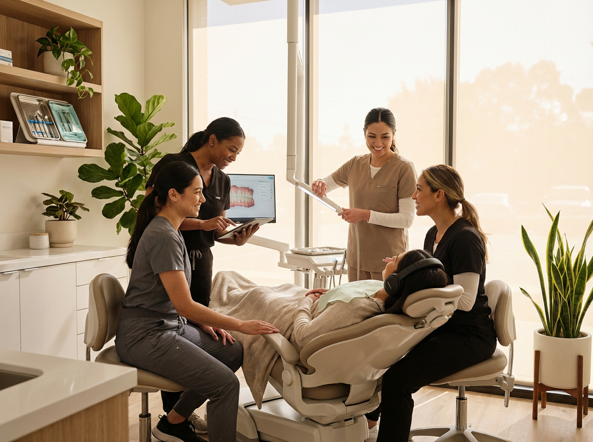 Friendly dental team at Snow Tree Dental providing personalized care