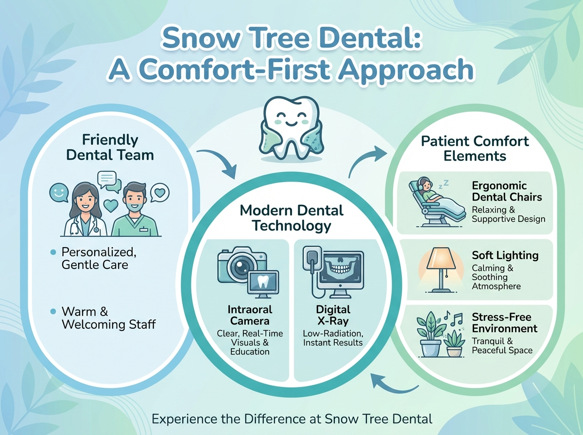 Comfort-focused dental care environment at Snow Tree Dental in Houston