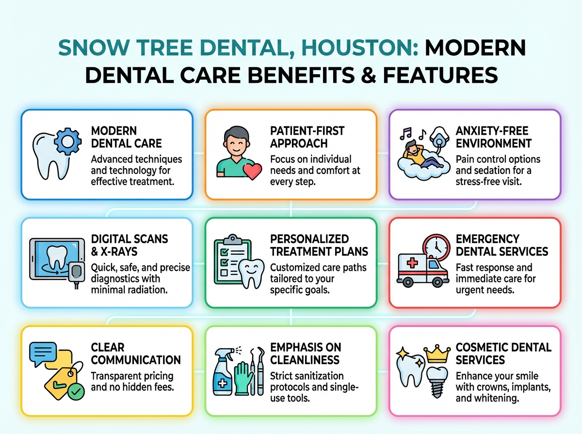 Modern dental clinic environment at Snow Tree Dental in Houston
