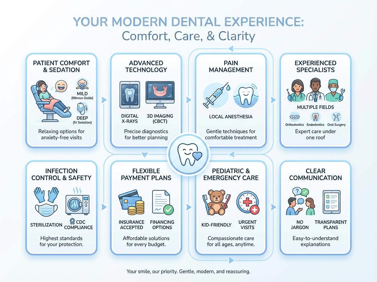 Modern dental clinic in Houston focused on patient comfort