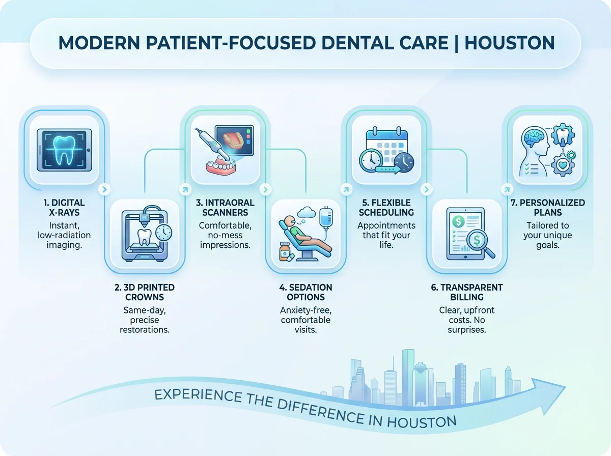 Modern dental clinic in Houston focused on efficient patient care
