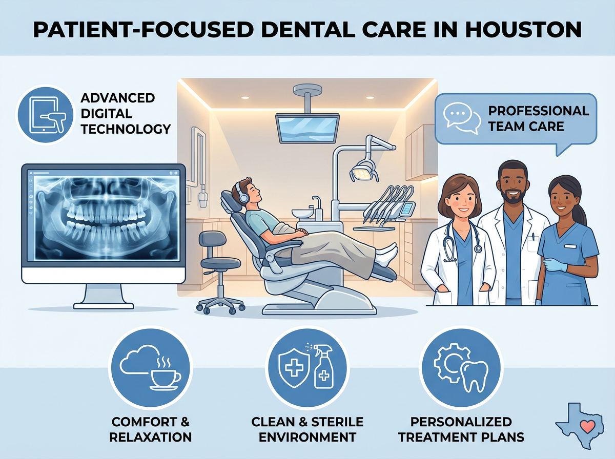 Comfort-focused dentist in Houston at Snow Tree Dental