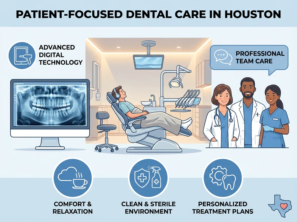 Comfort-focused dentist in Houston at Snow Tree Dental