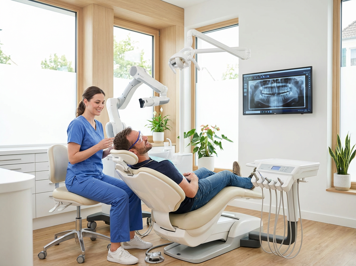 Advanced dental technology like scanners and digital x-rays