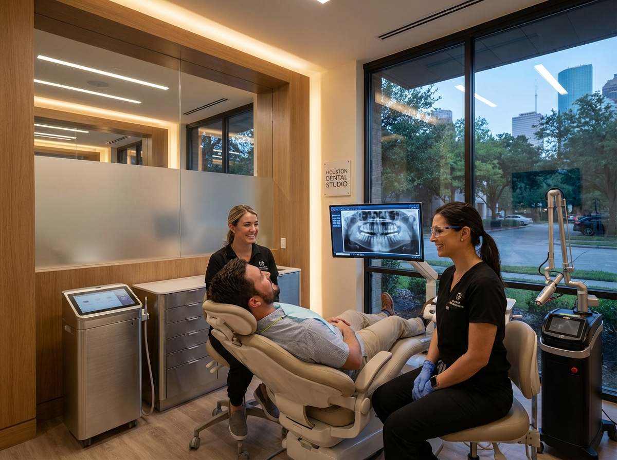Advanced dental technology including digital x-rays and same-day crowns