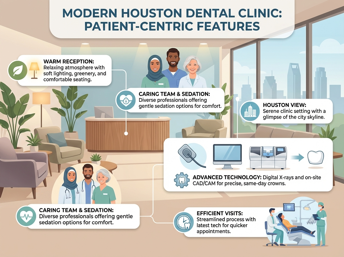 Modern dentist in Houston providing patient-centered care