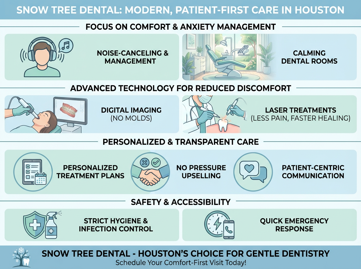 Modern dental clinic in Houston focused on patient comfort