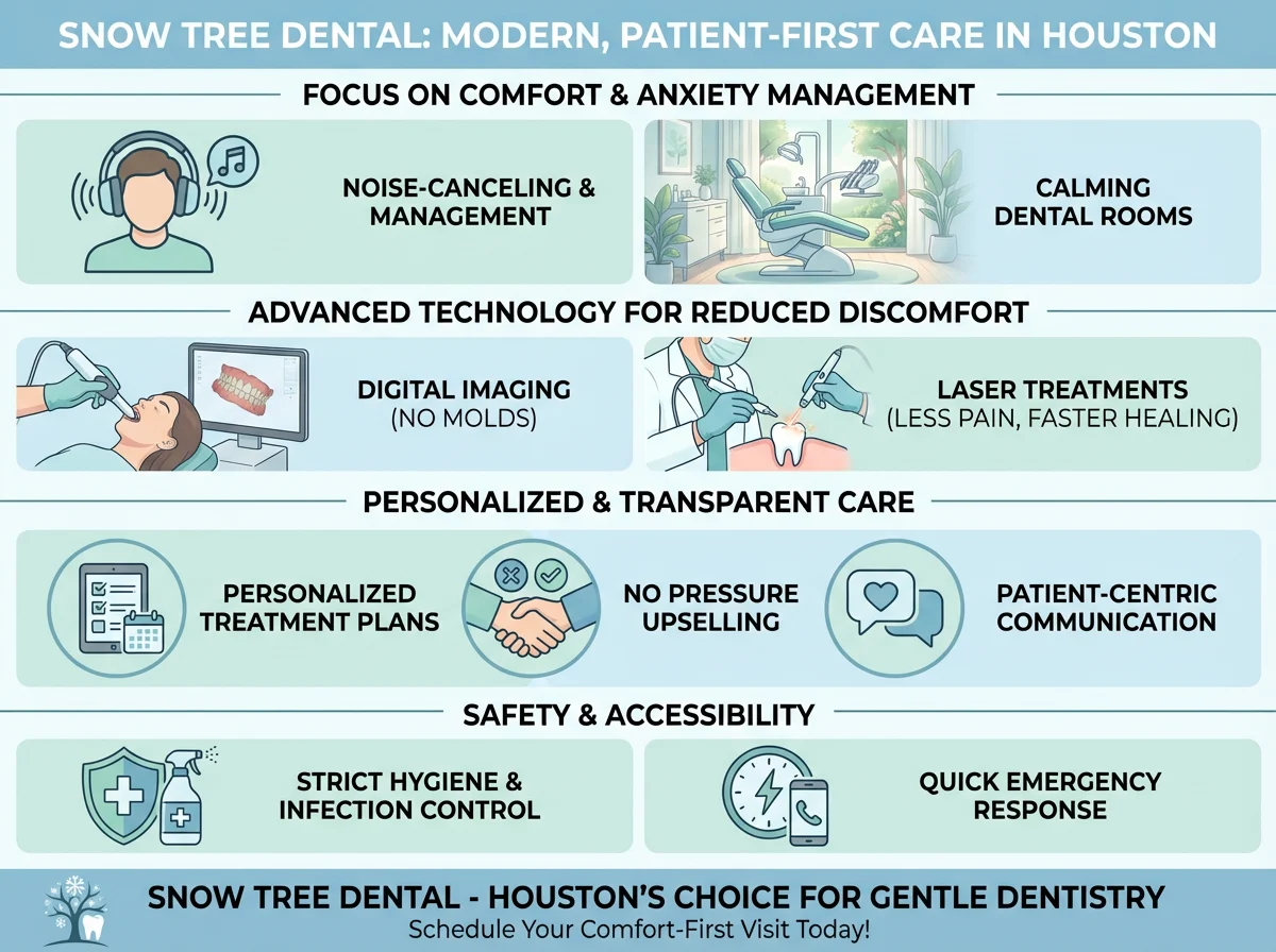 Modern dental clinic in Houston focused on patient comfort