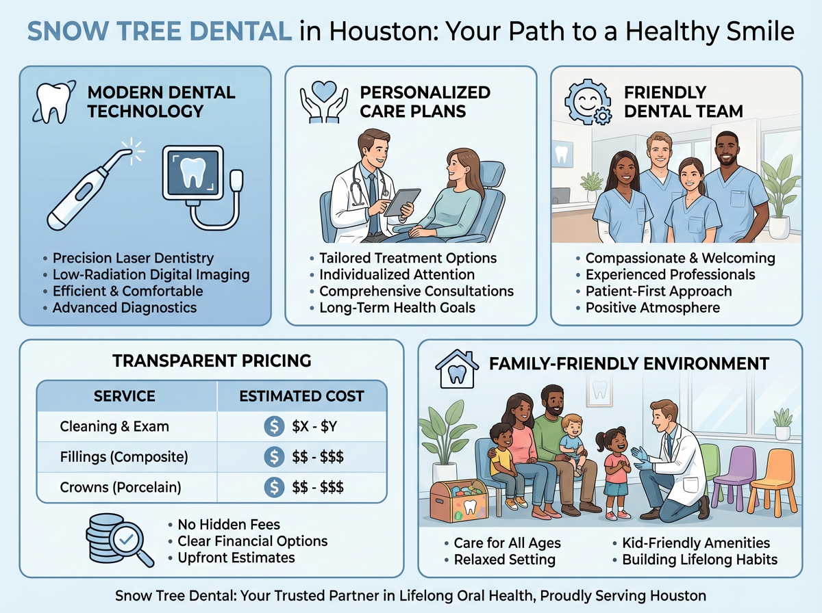 Comfortable modern dental office in Houston focused on patient experience