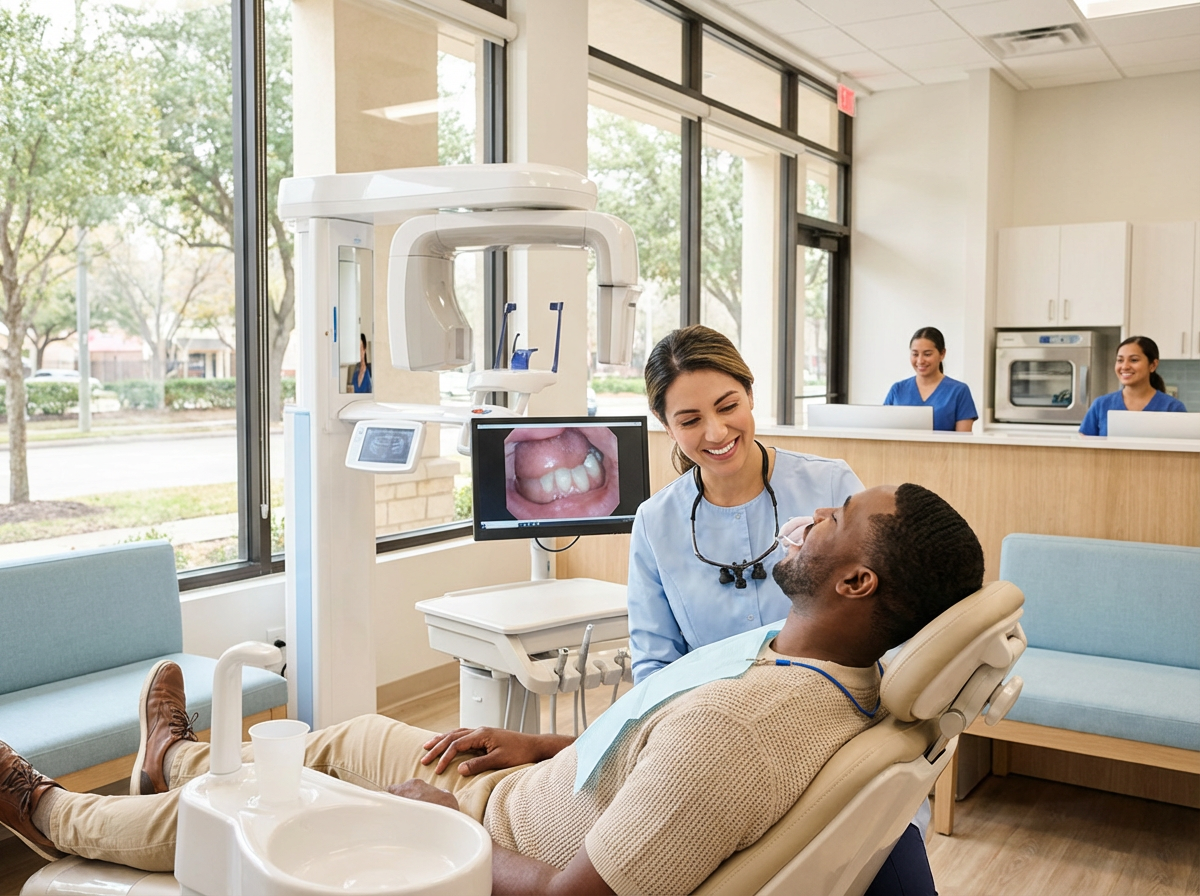 Advanced dental technology and digital X-rays used at Snow Tree Dental in Houston
