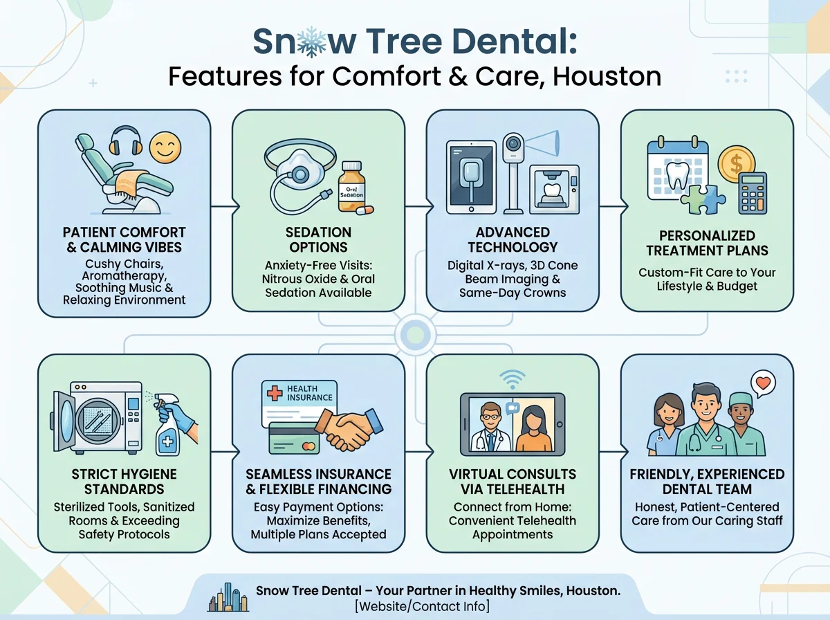 Modern and comfortable dental clinic environment at Snow Tree Dental in Houston