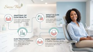 gum treatment consultation in a modern Houston dental office