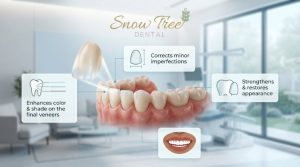 Veneers consultation with a Houston dentist at Snow Tree Dental