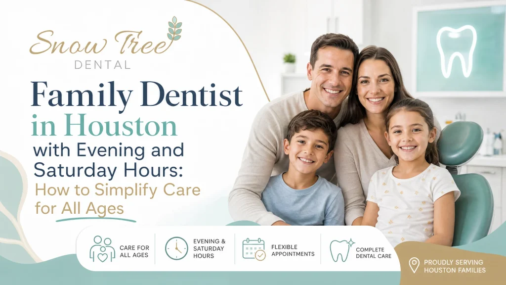 Family dentist in Houston near the Galleria with evening and Saturday hours for kids and adults